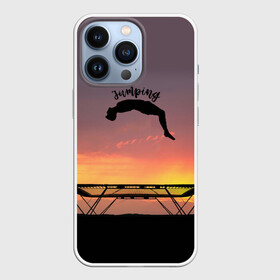 Чехол для iPhone 13 Pro с принтом Jumping в Белгороде,  |  | aerobics | jumping | sport | trampoline | trampoline aerobics | trampoline jumping | trampoline sport | батут | батутисты | батутный спорт | спорт