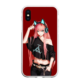 Чехол для iPhone XS Max матовый с принтом ZeroTwo (Darling in the Franx) в Белгороде, Силикон | Область печати: задняя сторона чехла, без боковых панелей | 002 | 02 | darling in the franxx | zero two | любимый во франксе | милый во франксе | ноль два