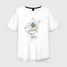 Мужская футболка хлопок Oversize с принтом Цветы в Белгороде, 100% хлопок | свободный крой, круглый ворот, “спинка” длиннее передней части | красота | растение | цветы