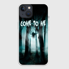 Чехол для iPhone 13 с принтом Призрак в лесу в Белгороде,  |  | Тематика изображения на принте: come to me | deat | die | деревья | иди ко мне | лес | магия | ночь | отвали | приведение | призрак | рука | туман | ужас | ужастик | ужасы