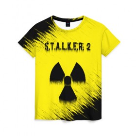 Женская футболка 3D с принтом Stalker 2 в Белгороде, 100% полиэфир ( синтетическое хлопкоподобное полотно) | прямой крой, круглый вырез горловины, длина до линии бедер | stalker | stalker 2 | stalker майка | сталкер | сталкер майка | сталкер свидшот