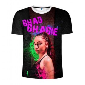 Мужская футболка 3D спортивная с принтом Bhad Bhabie в Белгороде, 100% полиэстер с улучшенными характеристиками | приталенный силуэт, круглая горловина, широкие плечи, сужается к линии бедра | Тематика изображения на принте: bad bhabi | bad bhabie | bad fabi | bad phabie | bhabie | bhad fabhi | danielle bregoli | gansta | gucci | hip hop | phabie | rap | trap | бэд фаби | бэд фабия | гучи | реп | рэп | трэп | фабия | хип хоп