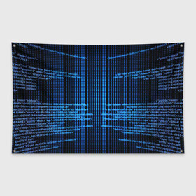 Флаг-баннер с принтом КОДЫ в Белгороде, 100% полиэстер | размер 67 х 109 см, плотность ткани — 95 г/м2; по краям флага есть четыре люверса для крепления | hugo weaving | pc | the matrix | код | компьютеры | матрица | матрица 4 | программист | программный код | цифры