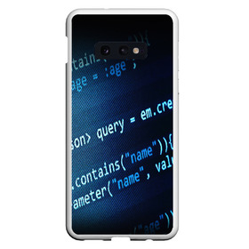 Чехол для Samsung S10E с принтом CODE STYLE в Белгороде, Силикон | Область печати: задняя сторона чехла, без боковых панелей | hugo weaving | pc | the matrix | код | компьютеры | матрица | матрица 4 | программист | программный код | цифры