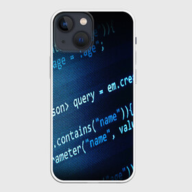 Чехол для iPhone 13 mini с принтом CODE STYLE в Белгороде,  |  | hugo weaving | pc | the matrix | код | компьютеры | матрица | матрица 4 | программист | программный код | цифры