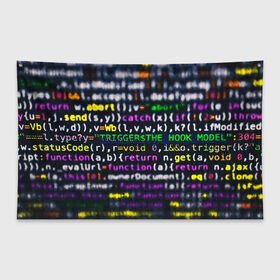 Флаг-баннер с принтом ПРОГРАММИРОВАНИЕ в Белгороде, 100% полиэстер | размер 67 х 109 см, плотность ткани — 95 г/м2; по краям флага есть четыре люверса для крепления | hugo weaving | pc | the matrix | код | компьютеры | матрица | матрица 4 | программист | программный код | цифры
