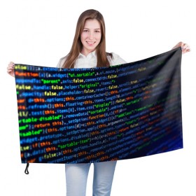 Флаг 3D с принтом ПРОГРАММИРОВАНИЕ в Белгороде, 100% полиэстер | плотность ткани — 95 г/м2, размер — 67 х 109 см. Принт наносится с одной стороны | Тематика изображения на принте: hugo weaving | pc | the matrix | код | компьютеры | матрица | матрица 4 | программист | программный код | цифры