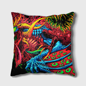 Подушка 3D с принтом CS GO hyper beast skin в Белгороде, наволочка – 100% полиэстер, наполнитель – холлофайбер (легкий наполнитель, не вызывает аллергию). | состоит из подушки и наволочки. Наволочка на молнии, легко снимается для стирки | awp | counter strike | cs go | cs go global offensive | hyper beast | skin cs | team cs | команды cs | скины оружия | скоростной зверь | хайпер бист