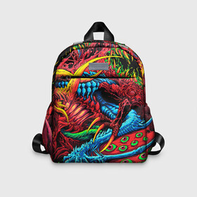 Детский рюкзак 3D с принтом CS GO hyper beast skin в Белгороде, 100% полиэстер | лямки с регулируемой длиной, сверху петелька, чтобы рюкзак можно было повесить на вешалку. Основное отделение закрывается на молнию, как и внешний карман. Внутри дополнительный карман. По бокам два дополнительных кармашка | Тематика изображения на принте: awp | counter strike | cs go | cs go global offensive | hyper beast | skin cs | team cs | команды cs | скины оружия | скоростной зверь | хайпер бист