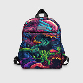 Детский рюкзак 3D с принтом CS GO hyper beast skin в Белгороде, 100% полиэстер | лямки с регулируемой длиной, сверху петелька, чтобы рюкзак можно было повесить на вешалку. Основное отделение закрывается на молнию, как и внешний карман. Внутри дополнительный карман. По бокам два дополнительных кармашка | awp | counter strike | cs go | cs go global offensive | hyper beast | skin cs | team cs | команды cs | скины оружия | скоростной зверь | хайпер бист