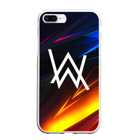 Чехол для iPhone 7Plus/8 Plus матовый с принтом ALAN WALKER STRIPES в Белгороде, Силикон | Область печати: задняя сторона чехла, без боковых панелей | Тематика изображения на принте: alan walker | aw | electro | electro music | music | алан уокер | музыка | музыкант | электро | электронная музыка