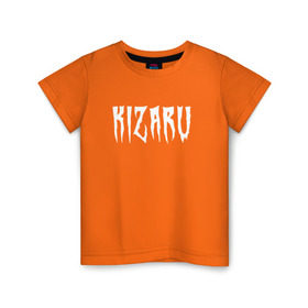 Детская футболка хлопок с принтом KIZARU (HF на спине) в Белгороде, 100% хлопок | круглый вырез горловины, полуприлегающий силуэт, длина до линии бедер | family | haunted | karmageddon | karmagedon | kizaru | кармагеддон | кармагедон | кизару | фэмили | хаунтед