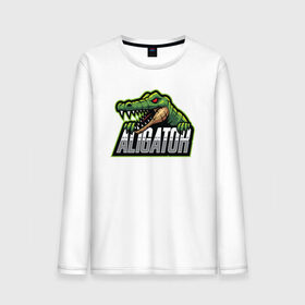 Мужской лонгслив хлопок с принтом Alligator / Аллигатор в Белгороде, 100% хлопок |  | design | logo | mascot | герои | дикий | звери | киберспорт | крокодил | спортивная | стиль | талисман | фитнес | форма | футбол | яркие