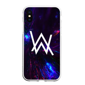 Чехол для iPhone XS Max матовый с принтом ALAN WALKER NEON в Белгороде, Силикон | Область печати: задняя сторона чехла, без боковых панелей | alan walker | aw | electro | electro music | music | алан уокер | музыка | музыкант | электро | электронная музыка