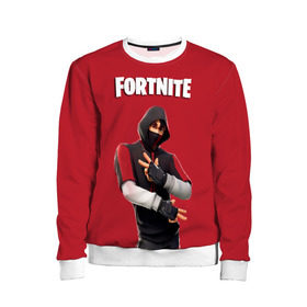 Детский свитшот 3D с принтом IKONIK FORTNITE в Белгороде, 100% полиэстер | свободная посадка, прямой крой, мягкая тканевая резинка на рукавах и понизу свитшота | 10 | battle | fort | fortnite | ikonik | royale | season | битва | иконик | королевская | сезон | форт | фортнайт