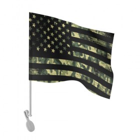 Флаг для автомобиля с принтом American Flag Camo в Белгороде, 100% полиэстер | Размер: 30*21 см | eagle | states | united | usa | армейские | армия | камуфляж | орел | служба | снайпер | соединенных | солдат | сша | форма | штатов