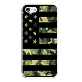 Чехол для iPhone 5/5S матовый с принтом American Flag Camo в Белгороде, Силикон | Область печати: задняя сторона чехла, без боковых панелей | Тематика изображения на принте: eagle | states | united | usa | армейские | армия | камуфляж | орел | служба | снайпер | соединенных | солдат | сша | форма | штатов