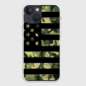 Чехол для iPhone 13 mini с принтом American Flag Camo в Белгороде,  |  | Тематика изображения на принте: eagle | states | united | usa | армейские | армия | камуфляж | орел | служба | снайпер | соединенных | солдат | сша | форма | штатов