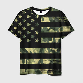 Мужская футболка 3D с принтом American Flag Camo в Белгороде, 100% полиэфир | прямой крой, круглый вырез горловины, длина до линии бедер | eagle | states | united | usa | армейские | армия | камуфляж | орел | служба | снайпер | соединенных | солдат | сша | форма | штатов
