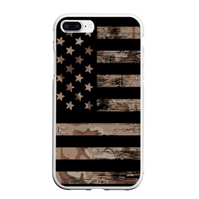 Чехол для iPhone 7Plus/8 Plus матовый с принтом American Flag Camo в Белгороде, Силикон | Область печати: задняя сторона чехла, без боковых панелей | eagle | states | united | usa | армейские | армия | камуфляж | орел | служба | снайпер | соединенных | солдат | сша | форма | штатов