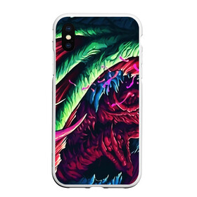 Чехол для iPhone XS Max матовый с принтом HYPER BEAST в Белгороде, Силикон | Область печати: задняя сторона чехла, без боковых панелей | awp | counter strike | cs go | cs go global offensive | hyper beast | skin cs | team cs | команды cs | скины оружия | скоростной зверь | хайпер бист