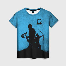 Женская футболка 3D с принтом God of War в Белгороде, 100% полиэфир ( синтетическое хлопкоподобное полотно) | прямой крой, круглый вырез горловины, длина до линии бедер | god | playstation | war | атрей | бог | войны | кратос | левиафан | лук | лучник | призрак спарты | топор