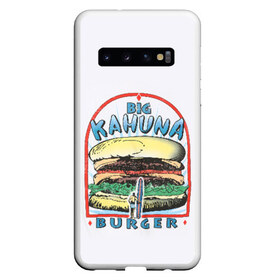Чехол для Samsung Galaxy S10 с принтом Big Kahuna Burger в Белгороде, Силикон | Область печати: задняя сторона чехла, без боковых панелей | Тематика изображения на принте: big kahuna | burger | kahuna | pulp fiction | голливуд | кино | криминальное чтиво