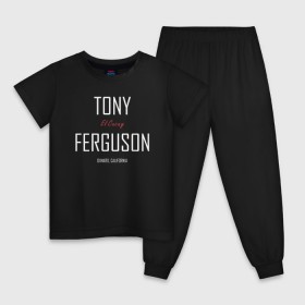 Детская пижама хлопок с принтом Tony Ferguson в Белгороде, 100% хлопок |  брюки и футболка прямого кроя, без карманов, на брюках мягкая резинка на поясе и по низу штанин
 | cucuy | el cucuy | mma | tony ferguson | ufc | бабайка | бугимен | конор | мма | орел | тони | тони фергюсон | хабиб | эль кукуй | юфс