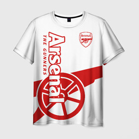 Мужская футболка 3D с принтом Arsenal в Белгороде, 100% полиэфир | прямой крой, круглый вырез горловины, длина до линии бедер | arsenal | arsenal fc | the gunners | английский клуб | арсенал | лондон | лондонский арсенал | премьер лига | футбол | футболист | футбольный клуб