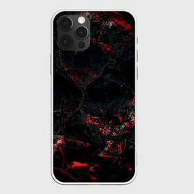 Чехол для iPhone 12 Pro Max с принтом Red and Black в Белгороде, Силикон |  | black | blood | metal | red | texture | абстракция | камень | краски | красная | красно черное | кровь | лава | метал | текстура | черная