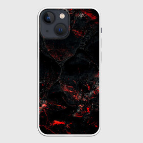 Чехол для iPhone 13 mini с принтом Red and Black в Белгороде,  |  | black | blood | metal | red | texture | абстракция | камень | краски | красная | красно черное | кровь | лава | метал | текстура | черная