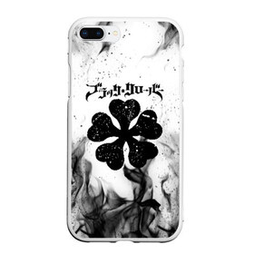 Чехол для iPhone 7Plus/8 Plus матовый с принтом ЧЁРНЫЙ КЛЕВЕР BLACK CLOVER в Белгороде, Силикон | Область печати: задняя сторона чехла, без боковых панелей | asta | black bull | black clover | bull | clover | аста | бык | клевер | чёрный бык | чёрный клевер