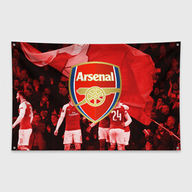Флаг-баннер с принтом Arsenal в Белгороде, 100% полиэстер | размер 67 х 109 см, плотность ткани — 95 г/м2; по краям флага есть четыре люверса для крепления | arsenal | arsenal fc | the gunners | английский клуб | арсенал | лондон | лондонский арсенал | премьер лига | футбол | футболист | футбольный клуб