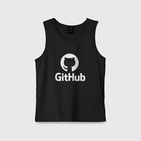 Детская майка хлопок с принтом GitHub в Белгороде,  |  | git hub | github | it | кодинг | программист