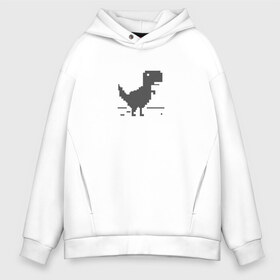 Мужское худи Oversize хлопок с принтом Chrome T Rex в Белгороде, френч-терри — 70% хлопок, 30% полиэстер. Мягкий теплый начес внутри —100% хлопок | боковые карманы, эластичные манжеты и нижняя кромка, капюшон на магнитной кнопке | Тематика изображения на принте: chrome | google | google chrome | t rex | trex | гугл хром | т рэкс | тирекс | хром