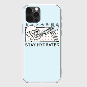 Чехол для iPhone 12 Pro Max с принтом STAY HYDRATED в Белгороде, Силикон |  | Тематика изображения на принте: death | japan | skeleton | sport | vegan | water | yoga | веган | вегетарианство | вода | йога | скелет | спорт | хэллоуин | череп | япония