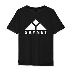 Мужская футболка хлопок Oversize с принтом Skynet в Белгороде, 100% хлопок | свободный крой, круглый ворот, “спинка” длиннее передней части | skynet | скайнет | терминатор