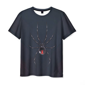 Мужская футболка 3D с принтом Каракурт в Белгороде, 100% полиэфир | прямой крой, круглый вырез горловины, длина до линии бедер | marvel | spider | австралия | арахнофобия | вдова | кокон | красная | марвел | муха | насекомое | нить | паутина | полосы | сеть | спайдер | супергерой | тарантул | укус | фобия | черная | яд