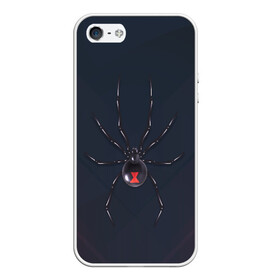 Чехол для iPhone 5/5S матовый с принтом Каракурт в Белгороде, Силикон | Область печати: задняя сторона чехла, без боковых панелей | marvel | spider | австралия | арахнофобия | вдова | кокон | красная | марвел | муха | насекомое | нить | паутина | полосы | сеть | спайдер | супергерой | тарантул | укус | фобия | черная | яд
