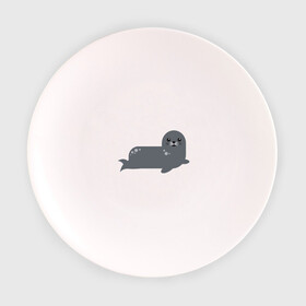 Тарелка с принтом Миленький тюлень в Белгороде, фарфор | диаметр - 210 мм
диаметр для нанесения принта - 120 мм | Тематика изображения на принте: животные | карикатура | милота | тюлень | тюленьчик