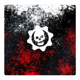 Магнитный плакат 3Х3 с принтом GEARS 5 в Белгороде, Полимерный материал с магнитным слоем | 9 деталей размером 9*9 см | alien | combat | fight | game | gears 5 | gears of war | gun | human | man | monsters | powerful | saw | strong | war | weapon | игры