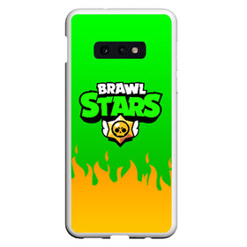 Чехол для Samsung S10E с принтом BRAWL STARS LEON в Белгороде, Силикон | Область печати: задняя сторона чехла, без боковых панелей | Тематика изображения на принте: brawl stars | bull | colt | leon | stars | берли | бо | брок | ворон | джесси | динамайк | дэррил | кольт | леон | мортис | нита | пайпер | пенни | поко | пэм | рикошет | спайк | тара | фрэнк | шелли | эль примо