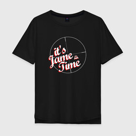 Мужская футболка хлопок Oversize с принтом cs:go - Jame Time! (Avangar) в Белгороде, 100% хлопок | свободный крой, круглый ворот, “спинка” длиннее передней части | avangar | awp | csgo | jame | авангар | ксго