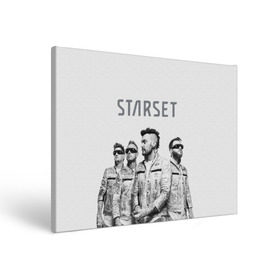 Холст прямоугольный с принтом Starset Band в Белгороде, 100% ПВХ |  | logo | rock | starset | лого | рок | старсет