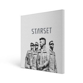 Холст квадратный с принтом Starset Band в Белгороде, 100% ПВХ |  | logo | rock | starset | лого | рок | старсет