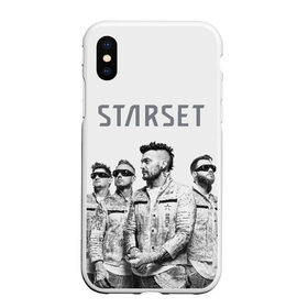 Чехол для iPhone XS Max матовый с принтом Starset Band в Белгороде, Силикон | Область печати: задняя сторона чехла, без боковых панелей | Тематика изображения на принте: logo | rock | starset | лого | рок | старсет