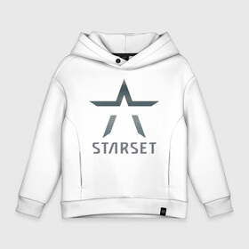 Детское худи Oversize хлопок с принтом Starset в Белгороде, френч-терри — 70% хлопок, 30% полиэстер. Мягкий теплый начес внутри —100% хлопок | боковые карманы, эластичные манжеты и нижняя кромка, капюшон на магнитной кнопке | logo | rock | starset | лого | рок | старсет