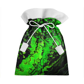 Подарочный 3D мешок с принтом Тёмные зеленые краски в Белгороде, 100% полиэстер | Размер: 29*39 см | abstract | acrylic | art | color | liquid | modern | paint | painting | splash | абстракция | акрил | арт | брызги | жидкость | искусство | краска | рисунок | современный