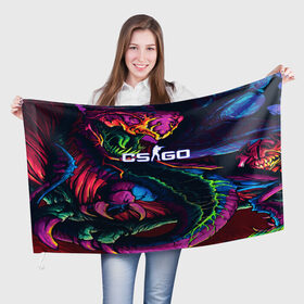 Флаг 3D с принтом cs go:HyperBeast в Белгороде, 100% полиэстер | плотность ткани — 95 г/м2, размер — 67 х 109 см. Принт наносится с одной стороны | 