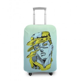 Чехол для чемодана 3D с принтом Jojos Bizarre Adventure в Белгороде, 86% полиэфир, 14% спандекс | двустороннее нанесение принта, прорези для ручек и колес | anime | jojo | senpai | tian | аниме | анимэ | джоджо | ониме | онимэ | сенпай | тян